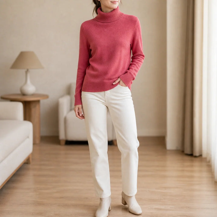 Brenda | Women's Fleece Lined Knit Turtleneck
