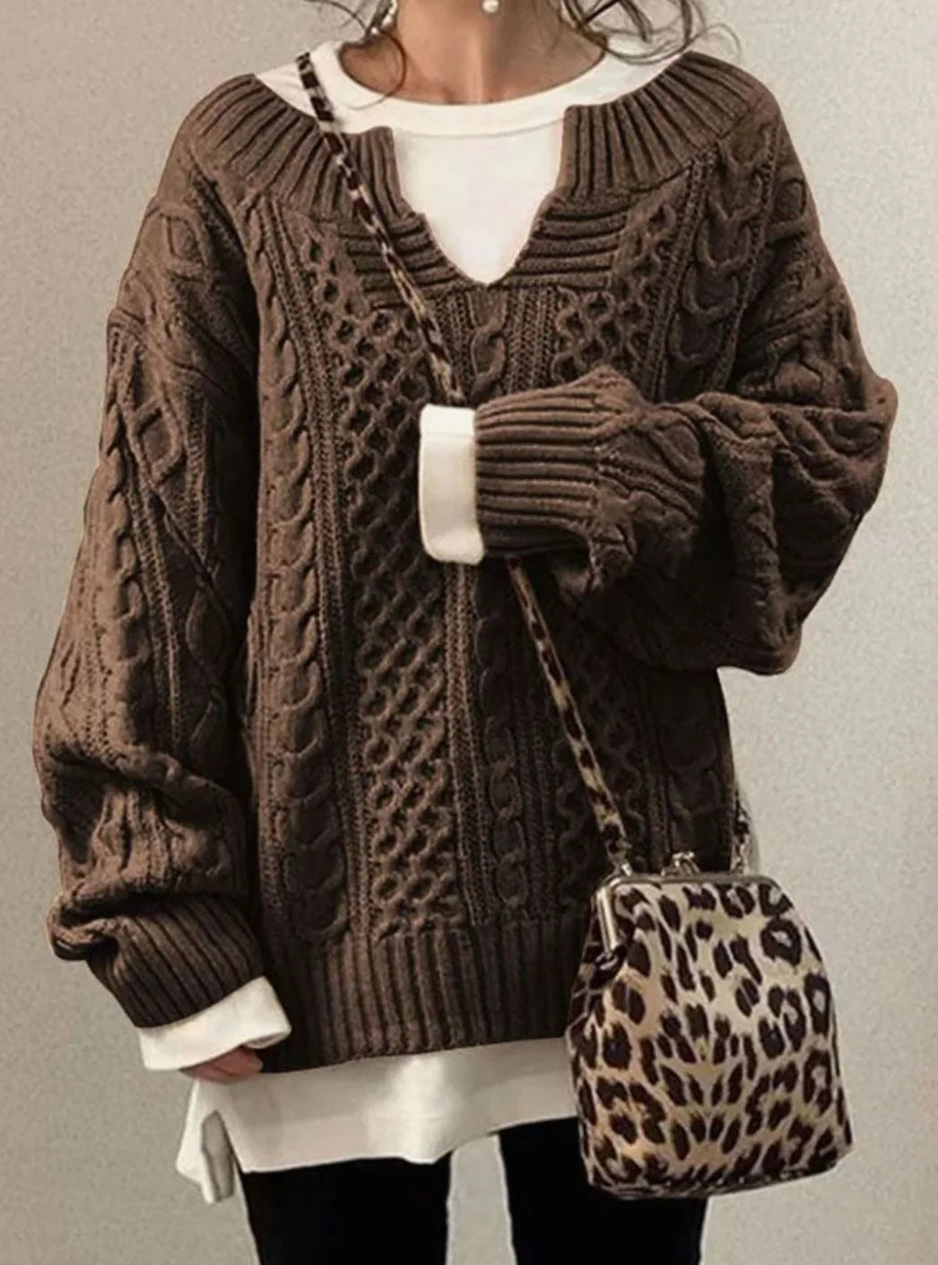 Carly | Women's Oversized Cable-Knit Jumper