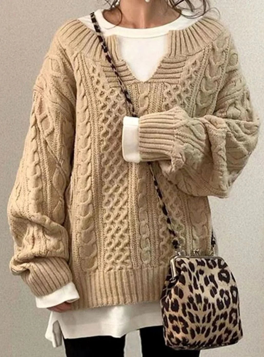 Carly | Women's Oversized Cable-Knit Jumper