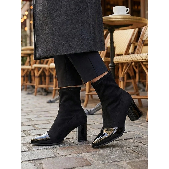 Cassandra | Women's Cap-Toe Block Heel Ankle Boots