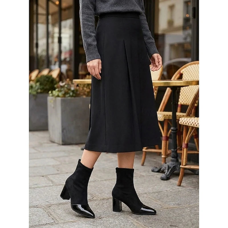 Cassandra | Women's Cap-Toe Block Heel Ankle Boots