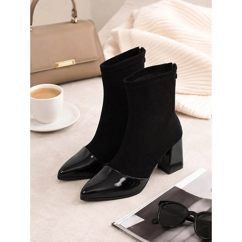 Cassandra | Women's Cap-Toe Block Heel Ankle Boots