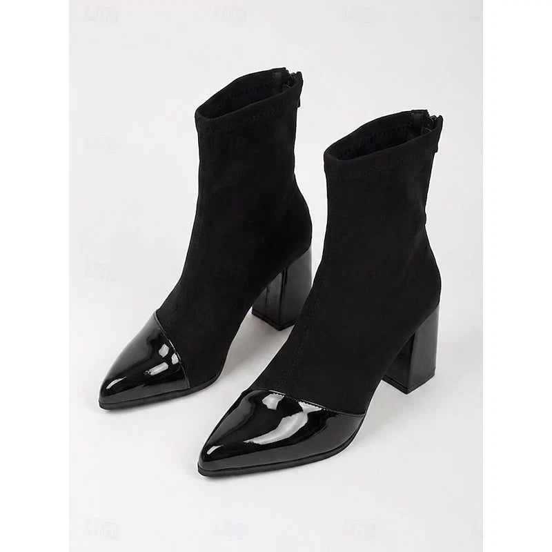 Cassandra | Women's Cap-Toe Block Heel Ankle Boots