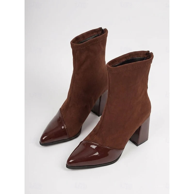 Cassandra | Women's Cap-Toe Block Heel Ankle Boots