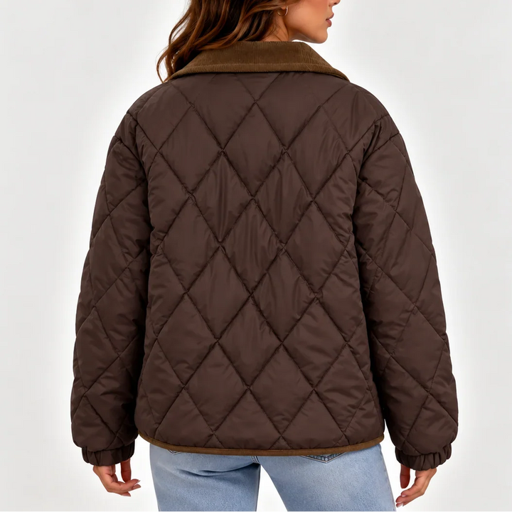 Cecily | Women's Corduroy Collar Quilted Barn Jacket