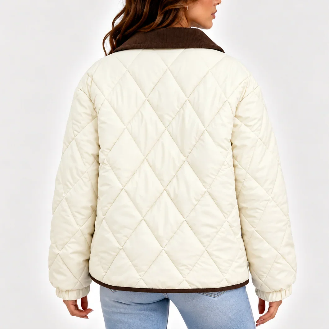Cecily | Women's Corduroy Collar Quilted Barn Jacket