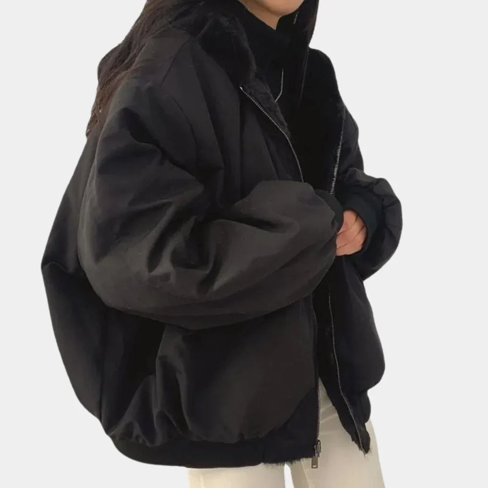 Celine | Women's Oversized Hooded Padded Bomber