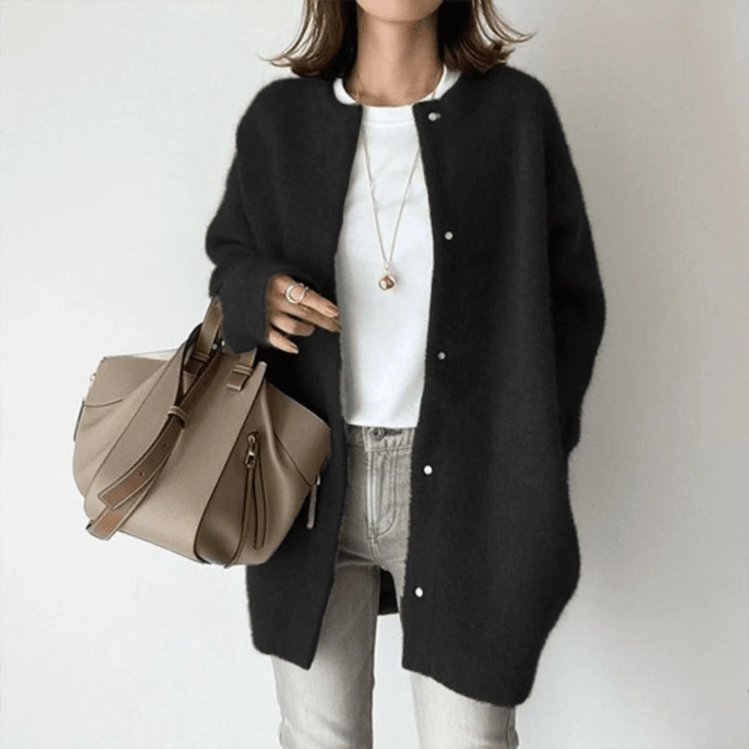 Chantal | Women's Longline Button-Front Cardigan
