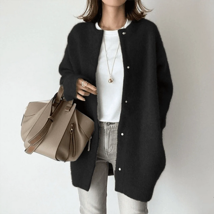 Chantal | Women's Longline Button-Front Cardigan
