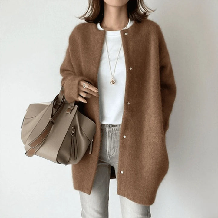 Chantal | Women's Longline Button-Front Cardigan