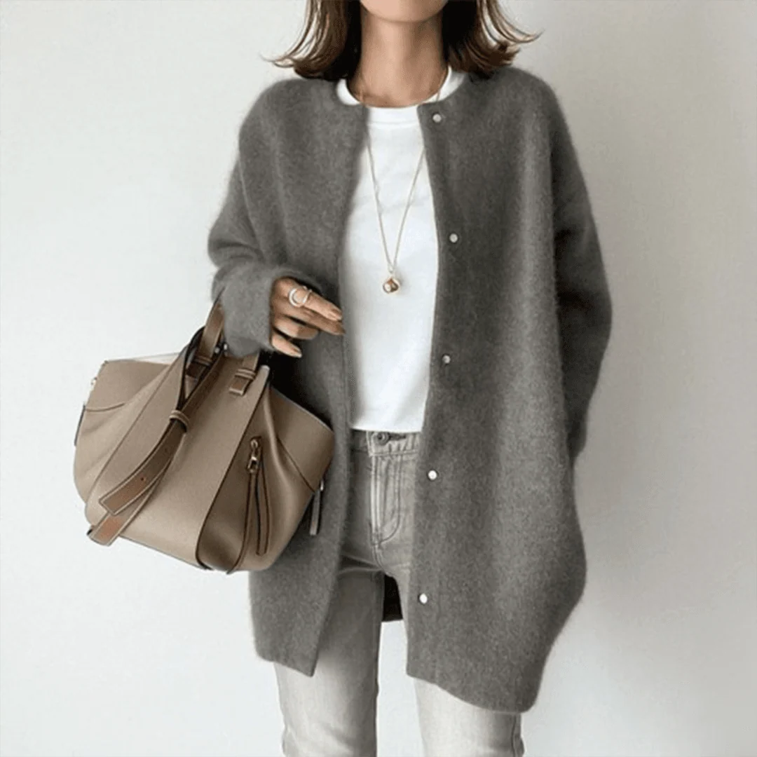 Chantal | Women's Longline Button-Front Cardigan