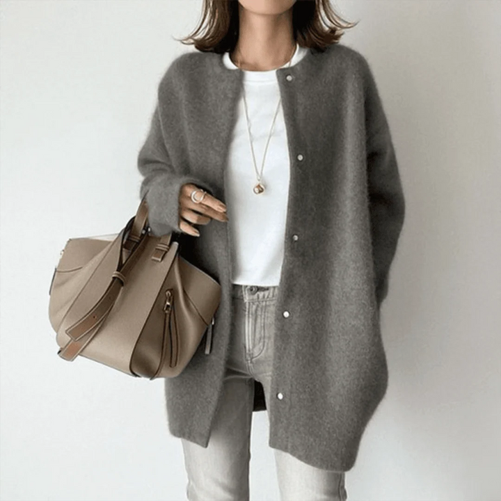 Chantal | Women's Longline Button-Front Cardigan