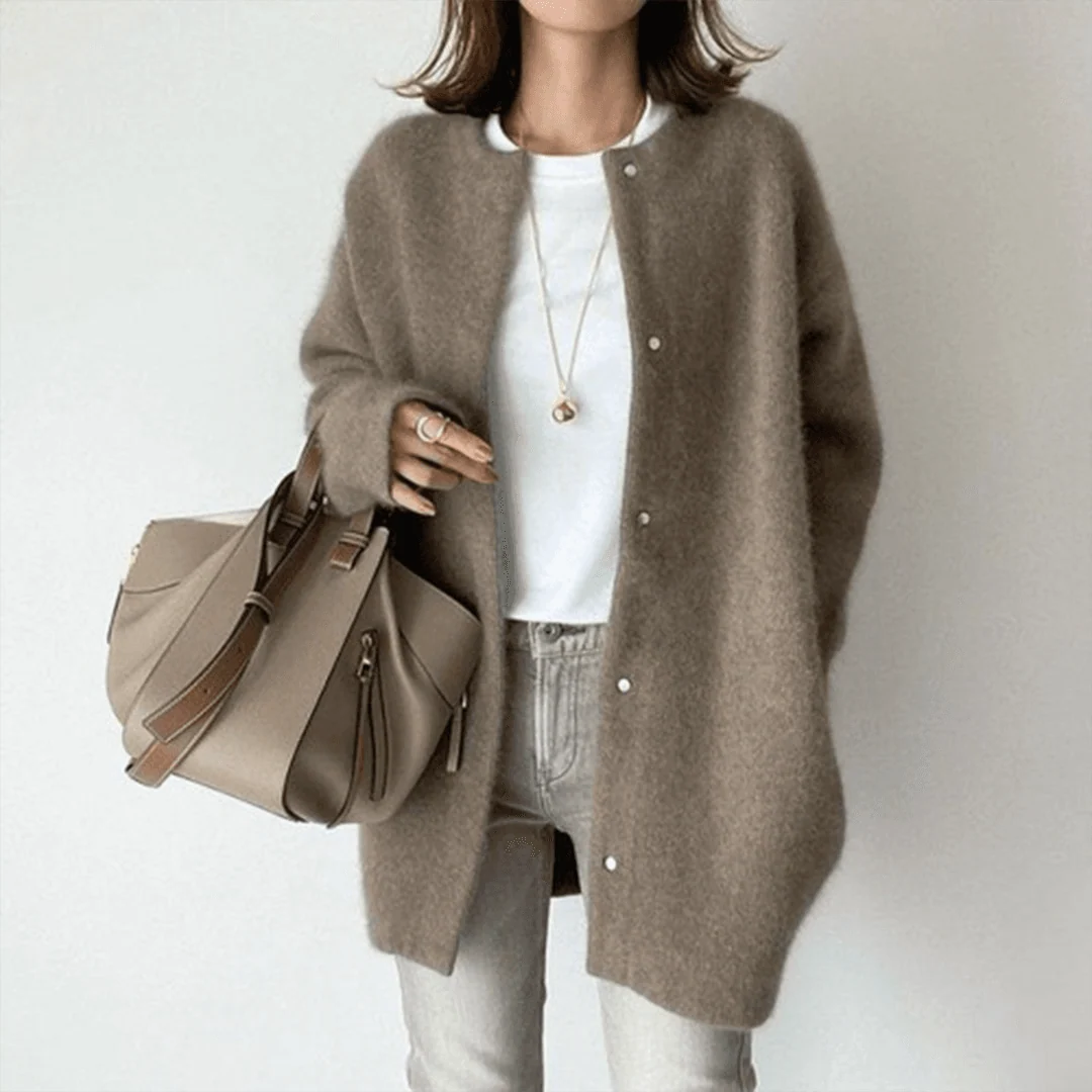 Chantal | Women's Longline Button-Front Cardigan