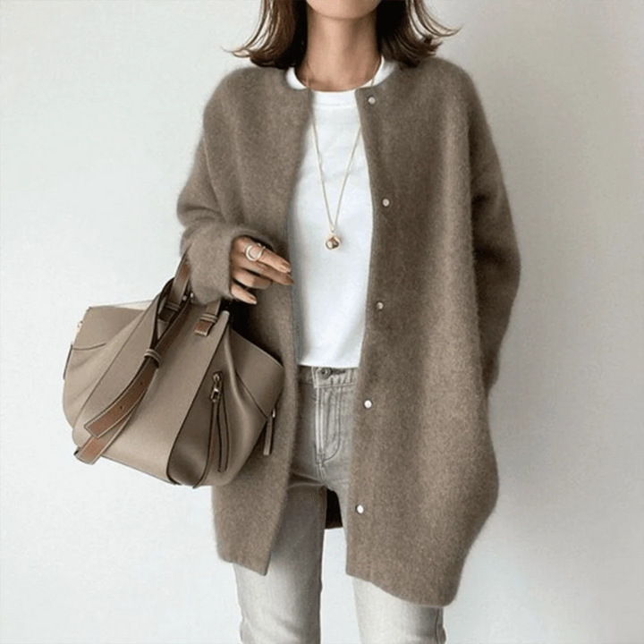 Chantal | Women's Longline Button-Front Cardigan