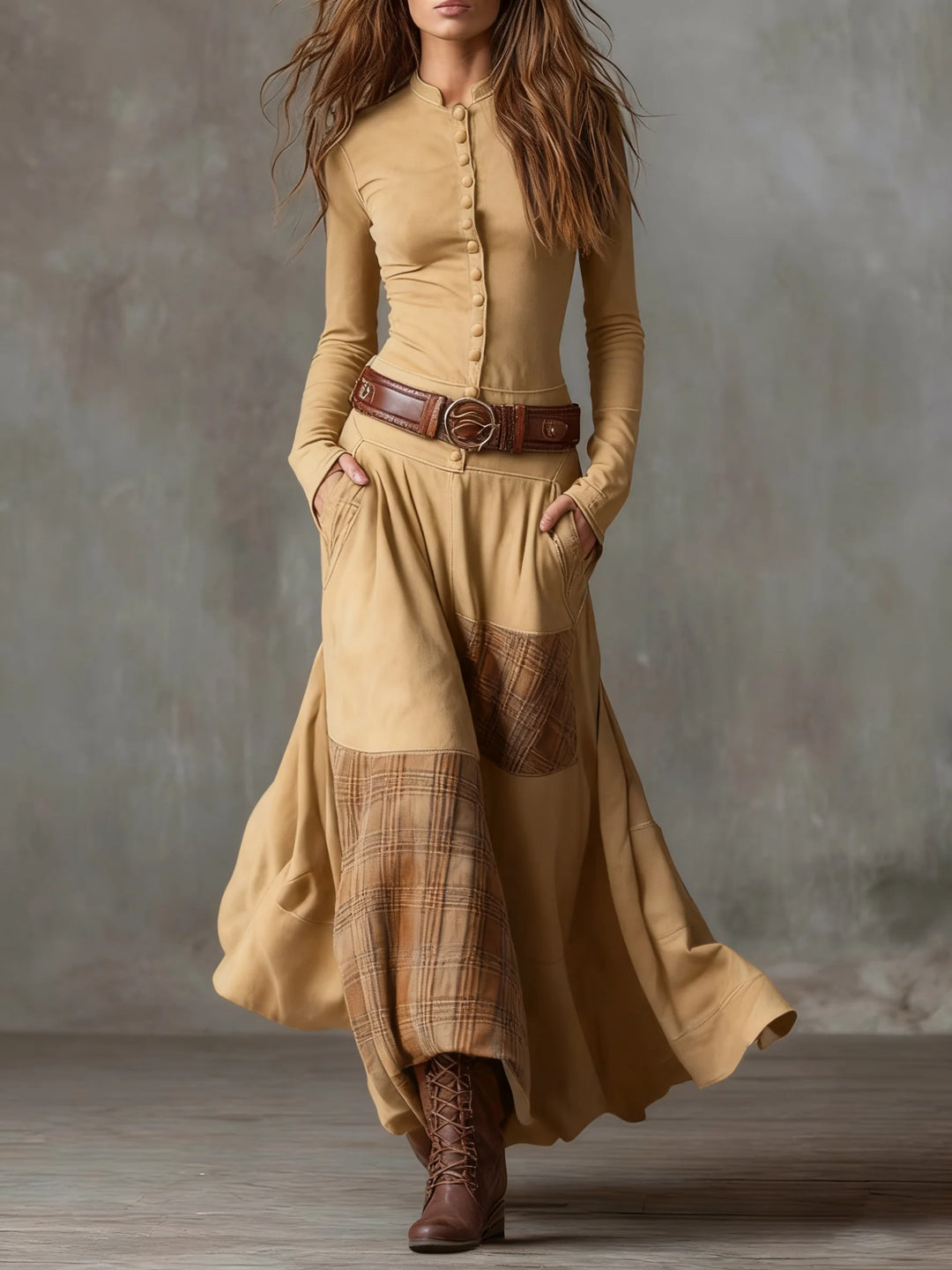 Charlene | Women's Button-Front Maxi Dress
