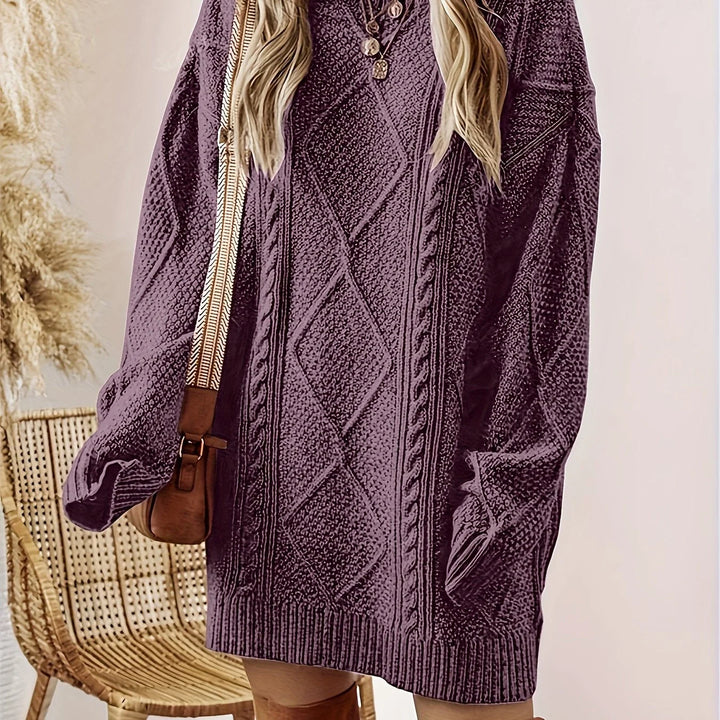 Cheryl | Women's Cable-Knit Sweater Dress