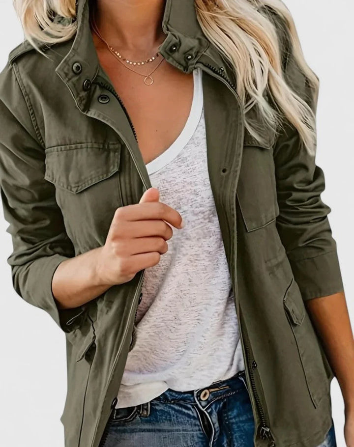 Christine | Women's Utility Jacket with Drawstring Waist