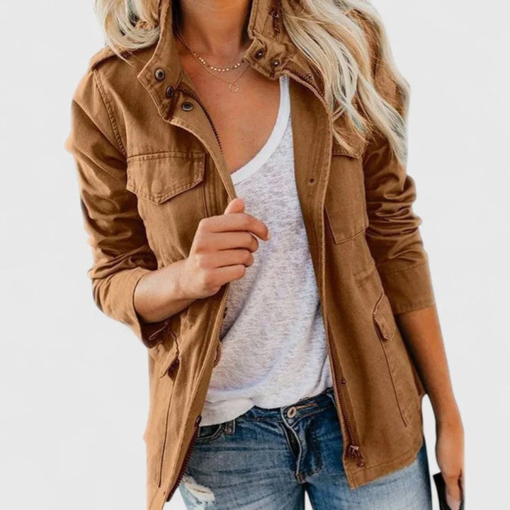 Christine | Women's Utility Jacket with Drawstring Waist