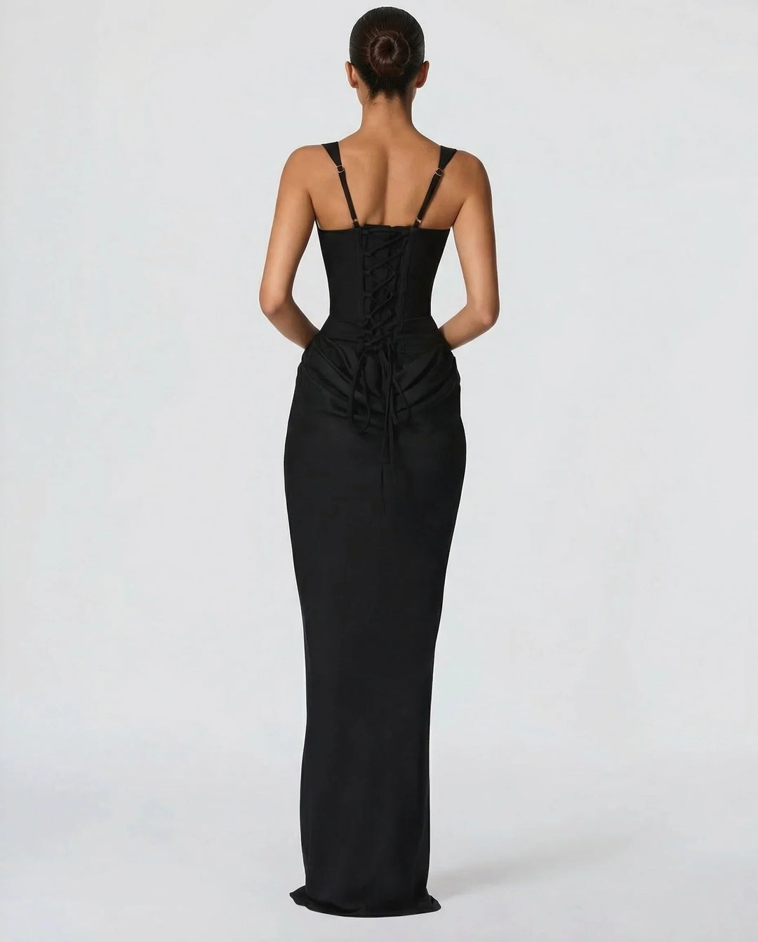Clare | Women's Fitted Square-Neck Maxi Dress