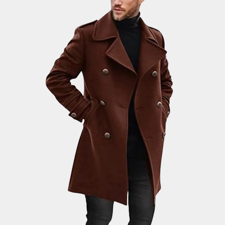 Clifford | Men's Notch Lapel Double Breasted Overcoat