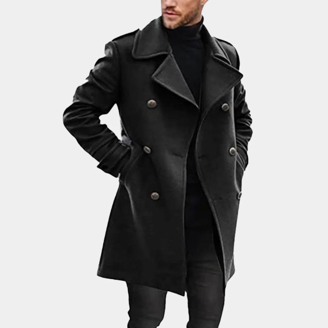 Clifford | Men's Notch Lapel Double Breasted Overcoat