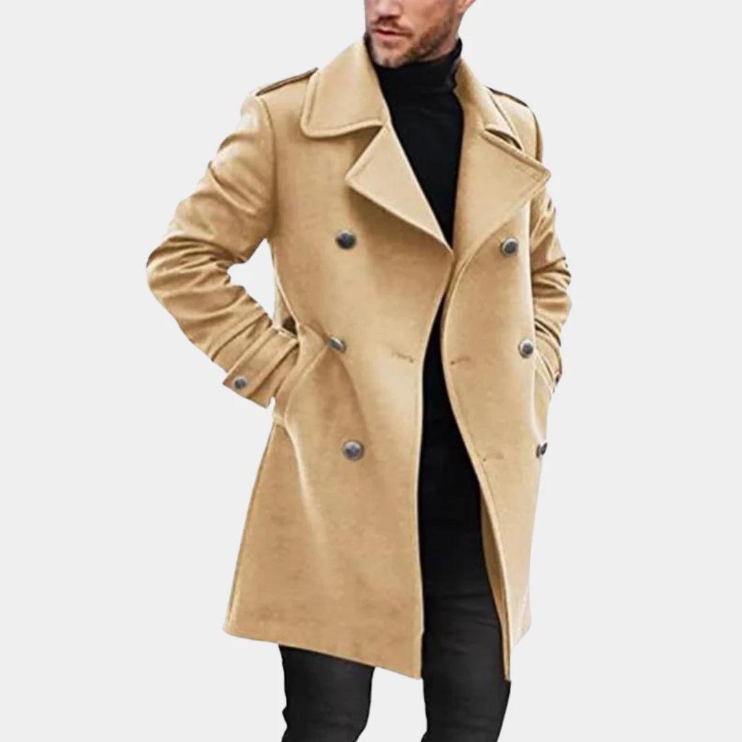 Clifford | Men's Notch Lapel Double Breasted Overcoat