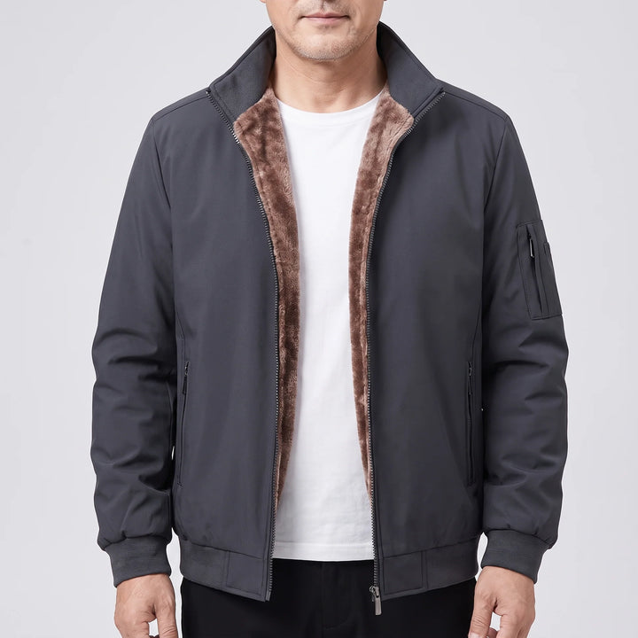 Clive | Men's Quilted Zip Up Puffer Bomber Jacket