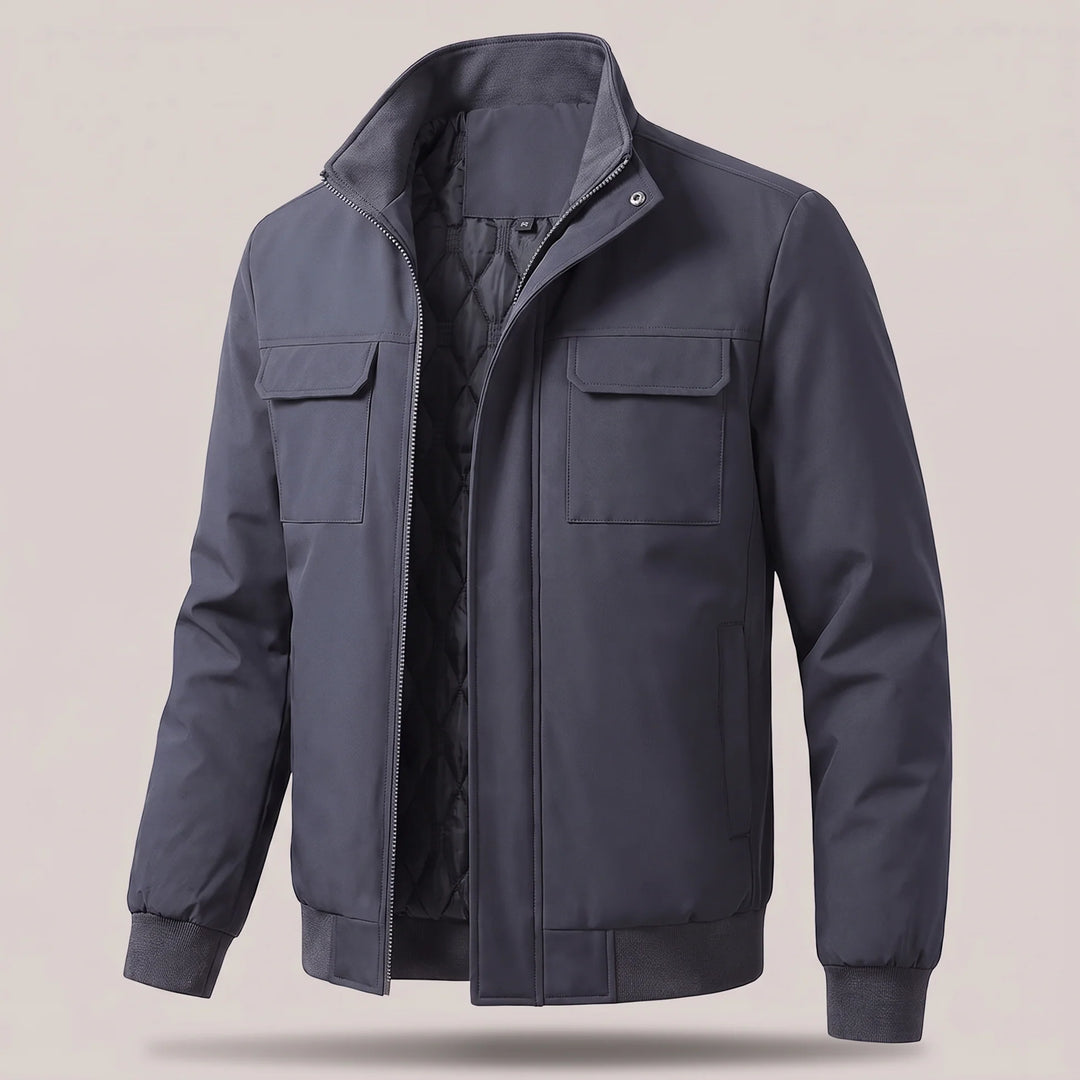 Clive | Men's Quilted Zip Up Puffer Bomber Jacket