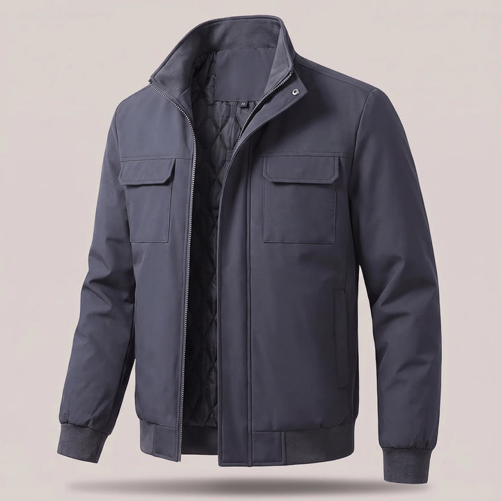 Clive | Men's Quilted Zip Up Puffer Bomber Jacket