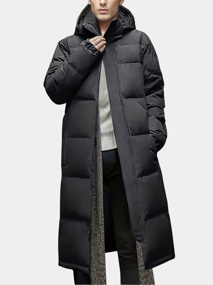 Declan | Men's Hooded Puffer Long Winter Coat