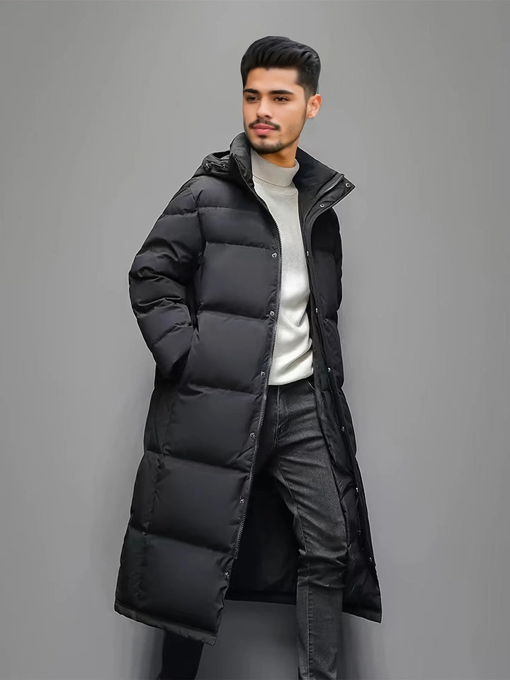 Declan | Men's Hooded Puffer Long Winter Coat