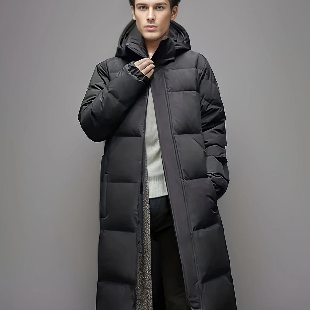 Declan | Men's Hooded Puffer Long Winter Coat