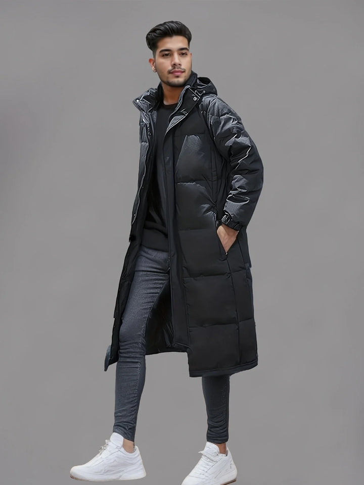Declan | Men's Hooded Puffer Long Winter Coat