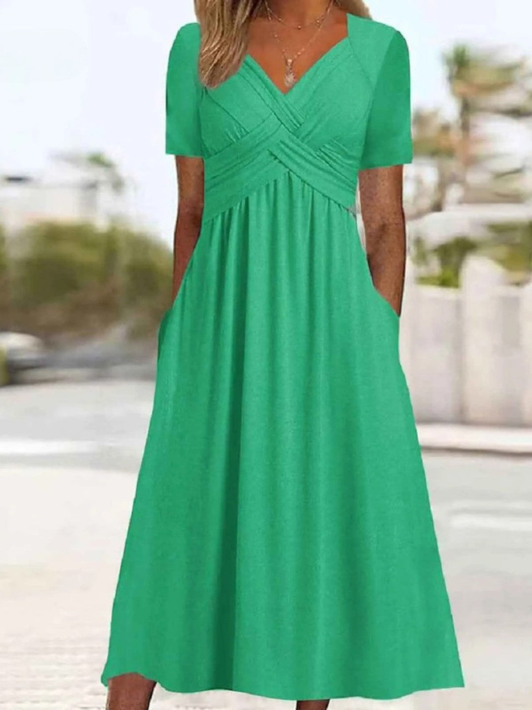 Claire – Flattering Ruched Waist Dress