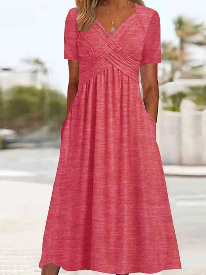 Claire – Flattering Ruched Waist Dress