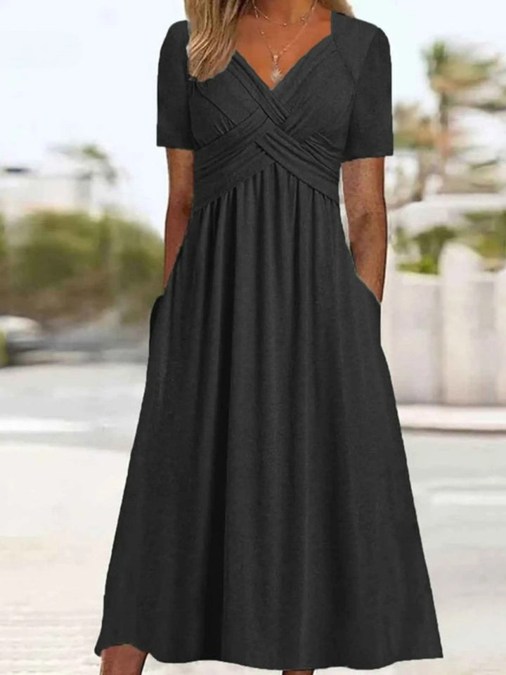 Claire – Flattering Ruched Waist Dress