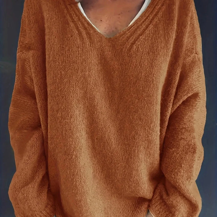 Denise | Women's Relaxed V-Neck Sweater