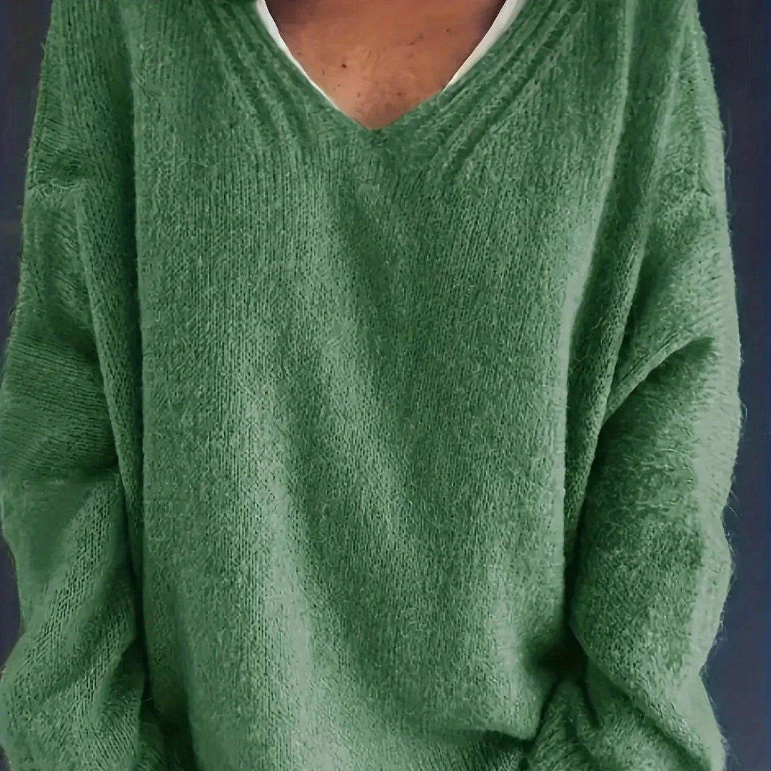 Denise | Women's Relaxed V-Neck Sweater