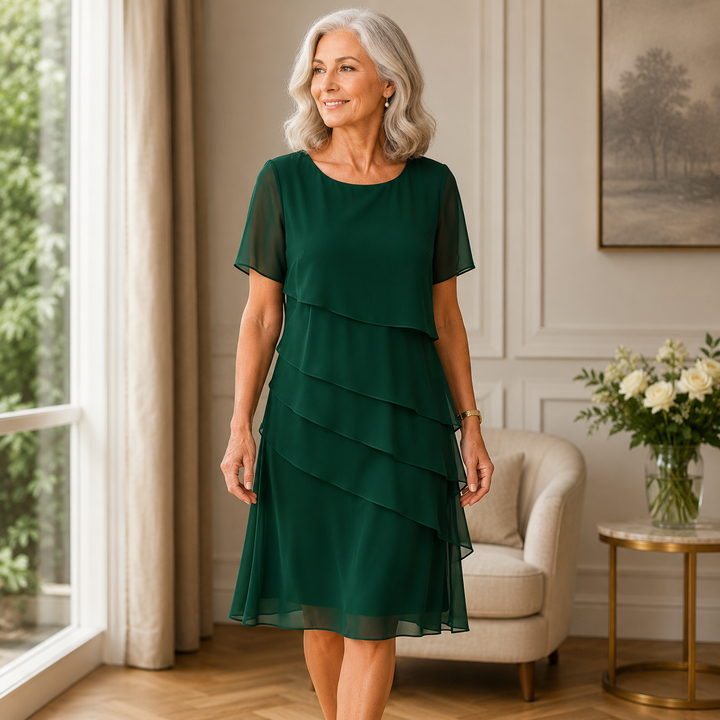Helga - Elegant Comfort Ruffle Dress
