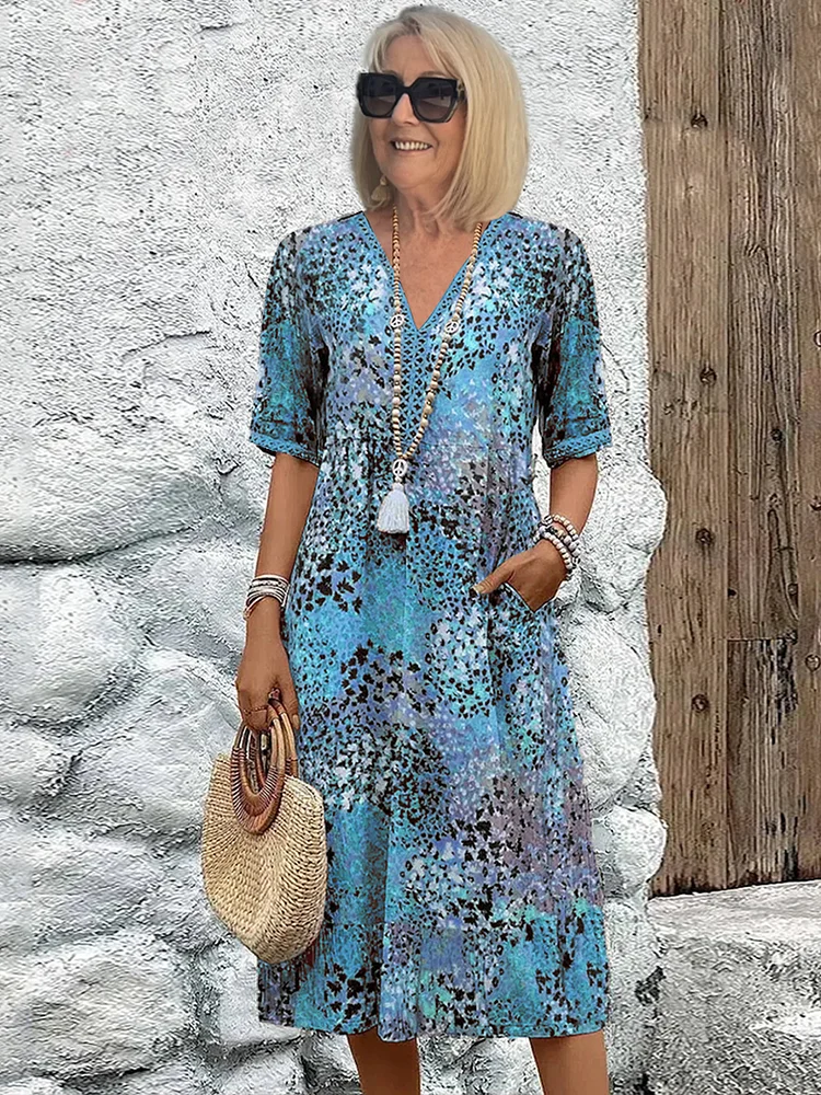Marsha - Elegant Floral Midi Dress