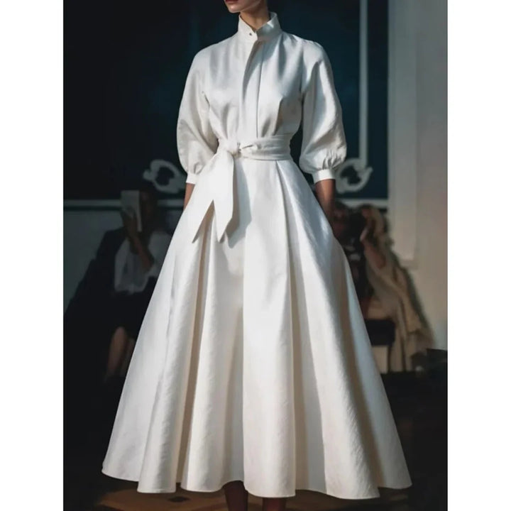 Edie | Women's Relaxed Collared Midi Shirt Dress