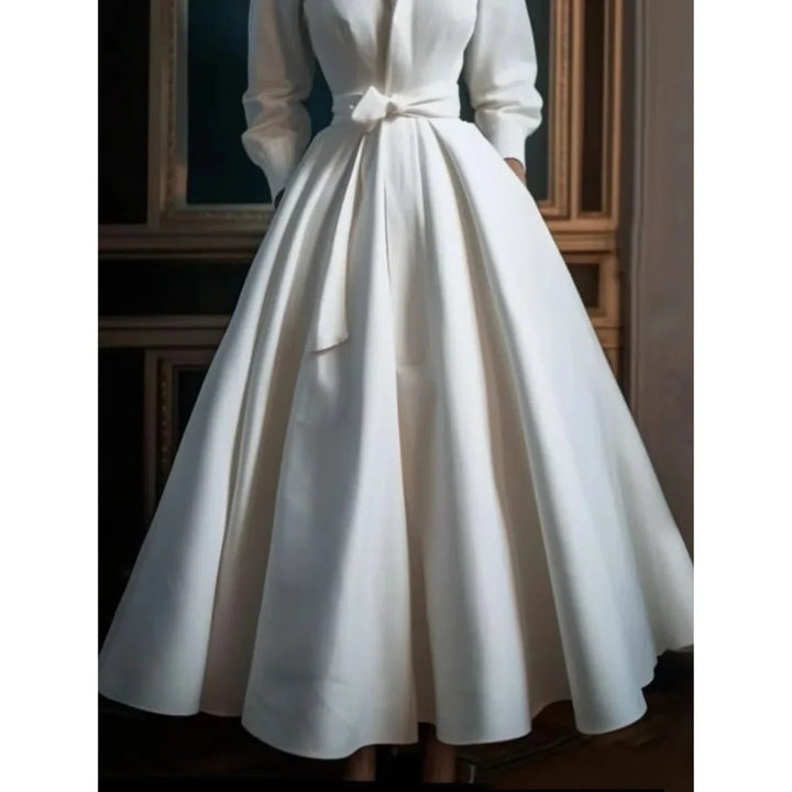 Edie | Women's Relaxed Collared Midi Shirt Dress