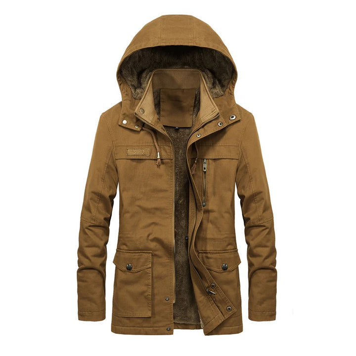 Edmund | Men's Hooded Lined Zip Front Work Jacket