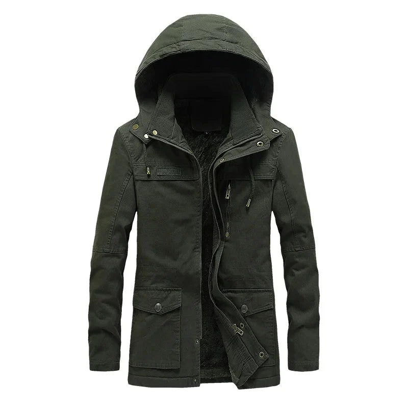 Edmund | Men's Hooded Lined Zip Front Work Jacket