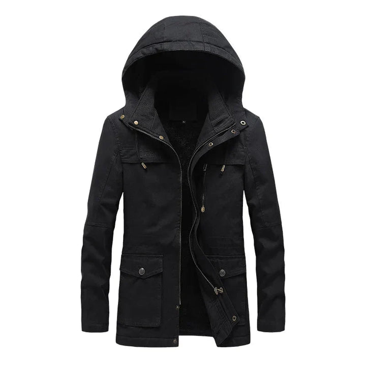 Edmund | Men's Hooded Lined Zip Front Work Jacket