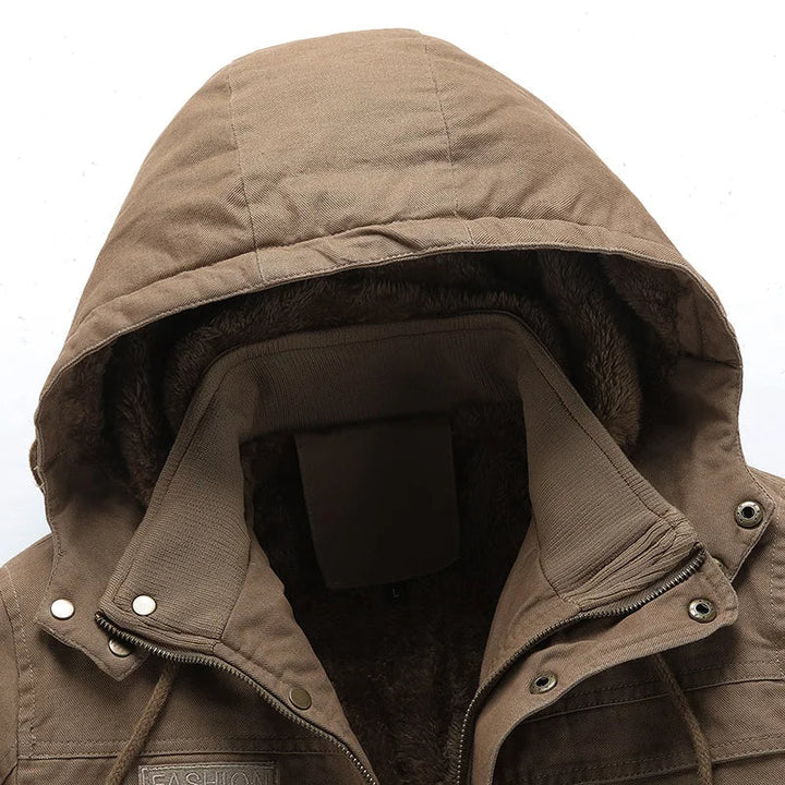 Edmund | Men's Hooded Lined Zip Front Work Jacket