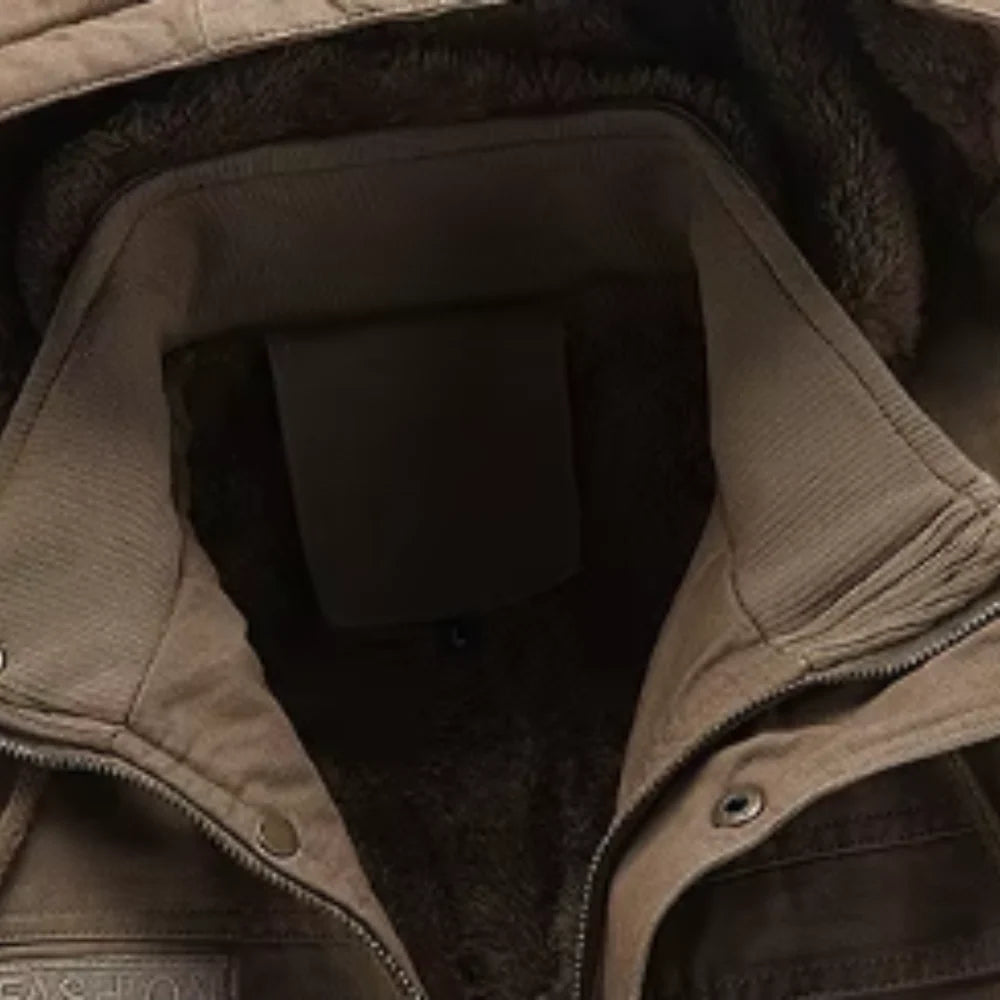 Edmund | Men's Hooded Lined Zip Front Work Jacket