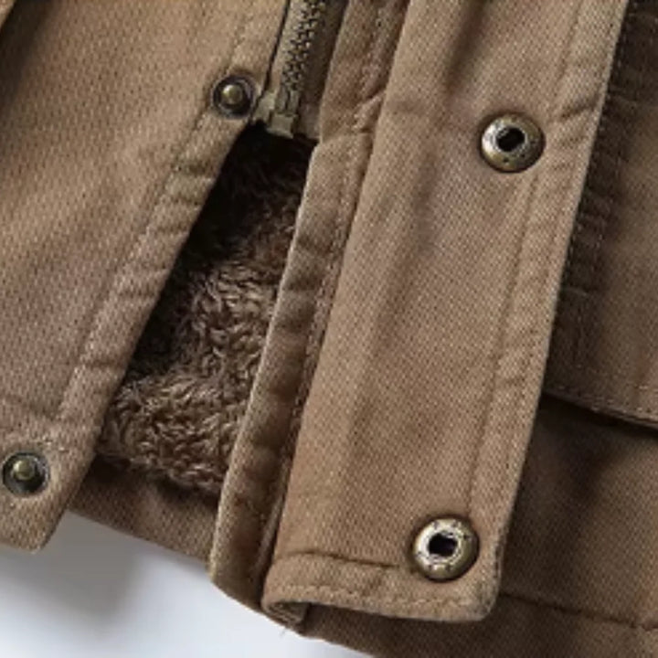 Edmund | Men's Hooded Lined Zip Front Work Jacket