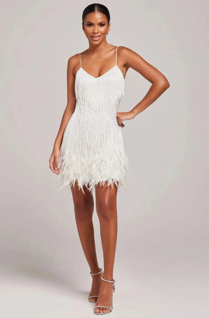 Eleanor | Women's Beaded Fringe Mini Dress