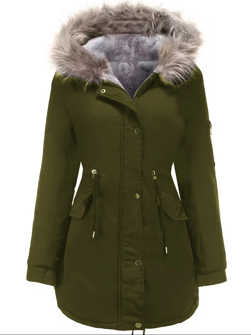 Eleanor | Women's Faux Fur Hood Fleece Lined Parka